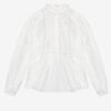 Gelma Bluse aus einfarbigem Baumwollvoile und Spitze Gelma Bluse aus einfarbigem Baumwollvoile und Spitze