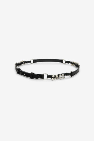 Grimsby Ledergürtel mit Ringen und Nieten