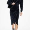Hadley Midi-Kleid aus gerafftem Samt