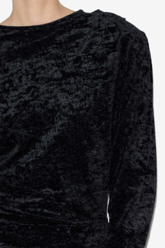 Hadley Midi-Kleid aus gerafftem Samt
