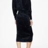 Hadley Midi-Kleid aus gerafftem Samt