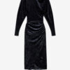 Hadley Midi-Kleid aus gerafftem Samt