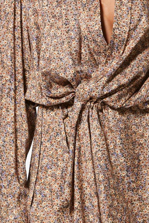 Harmony Blütenmuster-Seidenjacquard-Hemdkleid Harmony Blütenmuster-Seidenjacquard-Hemdkleid
