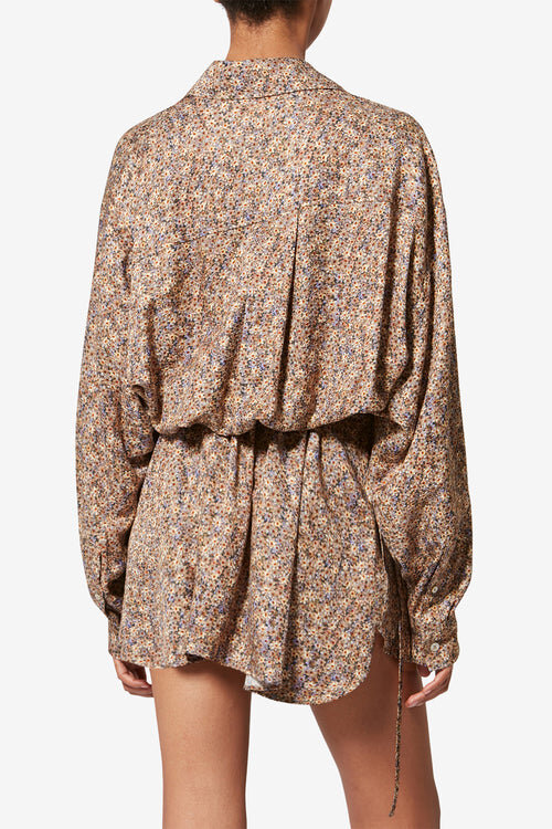 Harmony Blütenmuster-Seidenjacquard-Hemdkleid Harmony Blütenmuster-Seidenjacquard-Hemdkleid