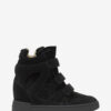 High-Top-Sneakers mit Keilabsatz aus Leder High-Top-Sneakers mit Keilabsatz aus Leder
