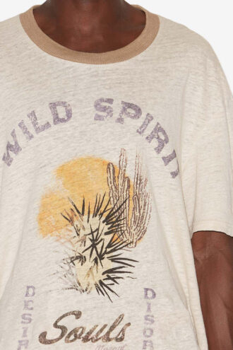 Honore Bedrucktes Leinen-T-Shirt