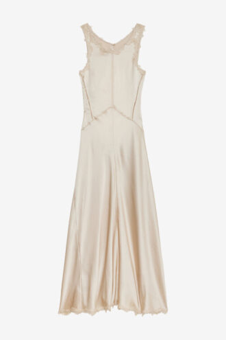 Jadelia Langes Kleid aus Satin und Spitze Jadelia Langes Kleid aus Satin und Spitze