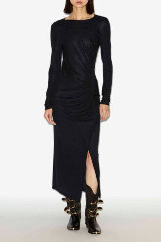 Jelina Langes drapiertes Jerseykleid Jelina Langes drapiertes Jerseykleid
