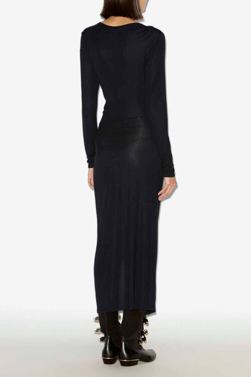 Jelina Langes drapiertes Jerseykleid Jelina Langes drapiertes Jerseykleid