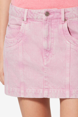 Juana Kurzer Jeansrock in verblasstem Denim