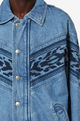 Julian Bestickte Jeansjacke