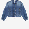 Julie Kurze Jacke im Workwear-Stil aus einfarbigem Denim Julie Kurze Jacke im Workwear-Stil aus einfarbigem Denim