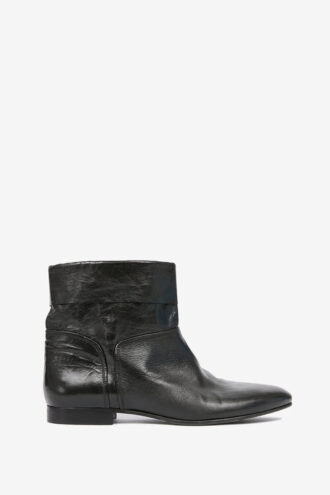 Juoza Flache Lacklederstiefel
