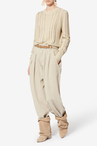 Kalyn-Pullover aus Baumwollmischung mit Lochmuster