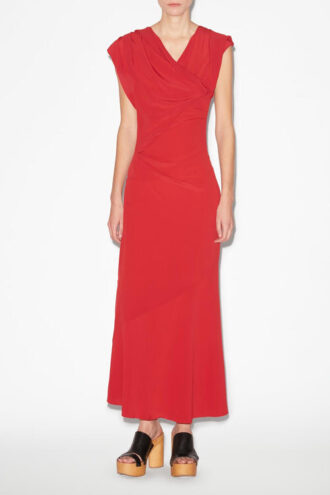 Kidena Langes Kleid mit kurzen Ärmeln