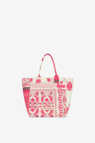 Kleine Yenky-Tasche aus bedruckter Baumwolle mit Logo