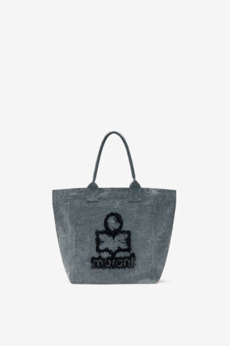 Kleine Yenky-Tasche aus verblasstem Baumwollstoff mit Logo