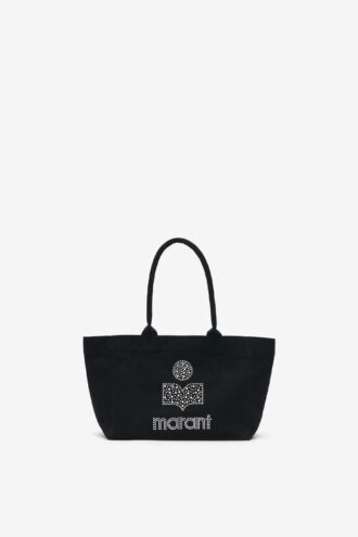 Kleine Yenky-Tasche aus verblasstem Baumwollstoff mit Logo