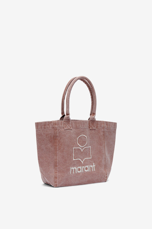 Kleine Yenky-Tasche aus verblasstem Baumwollstoff mit Logo Kleine Yenky-Tasche aus verblasstem Baumwollstoff mit Logo