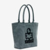 Kleine Yenky-Tasche aus verblasstem Baumwollstoff mit Logo