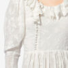 Langes Kleid aus Baumwolle und Seide mit Blumenmuster Langes Kleid aus Baumwolle und Seide mit Blumenmuster