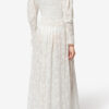 Langes Kleid aus Baumwolle und Seide mit Blumenmuster Langes Kleid aus Baumwolle und Seide mit Blumenmuster