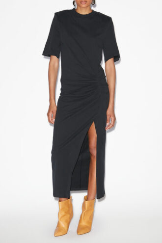 Lexia Einfarbiges Midikleid aus Baumwolle