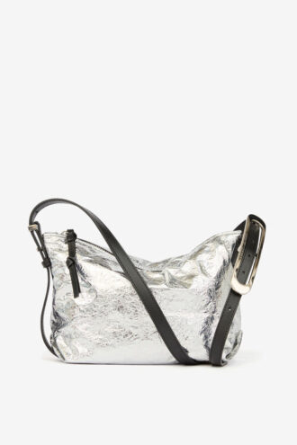 Leyden Mini-Tasche aus metallischem Lammleder