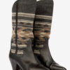 Lijita Leder- und Jacquard-Cowboystiefel Lijita Leder- und Jacquard-Cowboystiefel