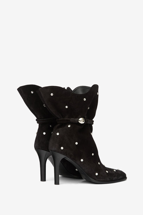 Lolya Wildlederstiefel mit Strasssteinen Lolya Wildlederstiefel mit Strasssteinen