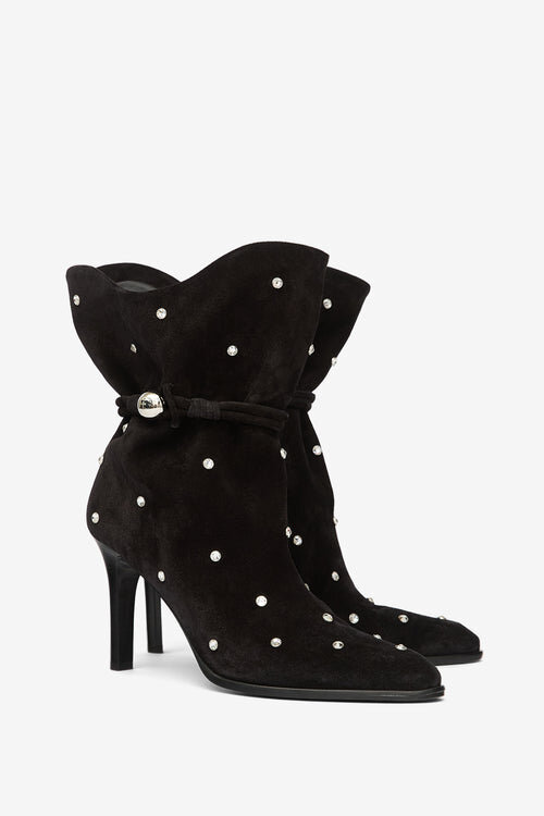 Lolya Wildlederstiefel mit Strasssteinen Lolya Wildlederstiefel mit Strasssteinen