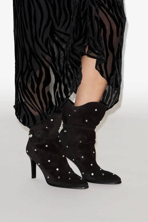 Lolya Wildlederstiefel mit Strasssteinen Lolya Wildlederstiefel mit Strasssteinen