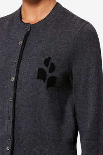Lona Zweifarbiger Cardigan aus Baumwolle und Wolle