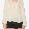 Luna Bestickte Ramie-Bluse