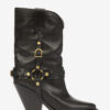 Lyka Leder-Cowboystiefel mit Riemen Lyka Leder-Cowboystiefel mit Riemen