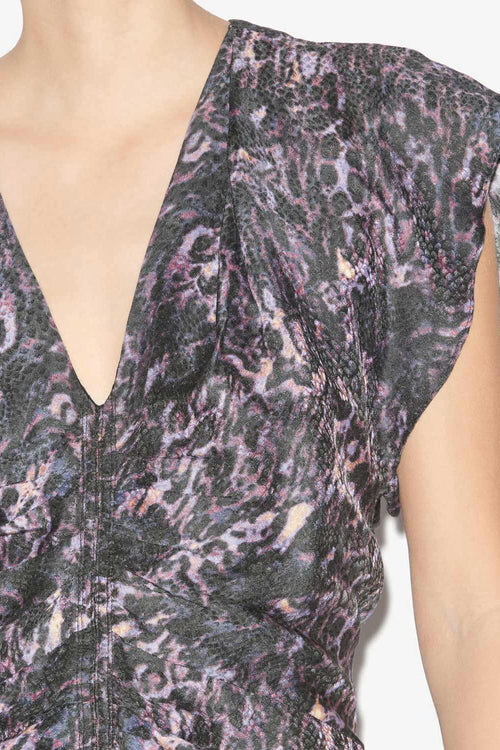 Lyndsay Bedrucktes Midikleid mit Raffungen Lyndsay Bedrucktes Midikleid mit Raffungen