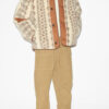 Madeo Wende-Mantel im Shearling-Stil mit Print