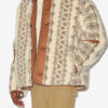 Madeo Wende-Mantel im Shearling-Stil mit Print