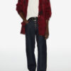 Mahel Lange Strickjacke aus Kid-Mohair