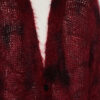 Mahel Lange Strickjacke aus Kid-Mohair