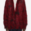 Mahel Lange Strickjacke aus Kid-Mohair