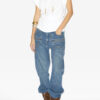 Maisan Drapiertes Kurzarm-T-Shirt Maisan Drapiertes Kurzarm-T-Shirt