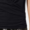 Maisan Drapiertes Kurzarm-T-Shirt Maisan Drapiertes Kurzarm-T-Shirt