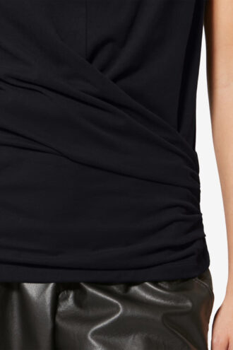 Maisan Drapiertes Kurzarm-T-Shirt
