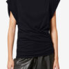 Maisan Drapiertes Kurzarm-T-Shirt Maisan Drapiertes Kurzarm-T-Shirt
