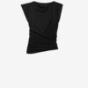 Maisan Drapiertes Kurzarm-T-Shirt Maisan Drapiertes Kurzarm-T-Shirt