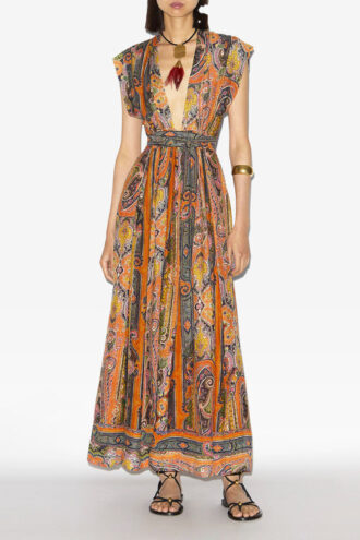 Melissa Langes bedrucktes Seidenkleid