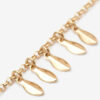 Metallarmband mit glänzenden Blattanhängern