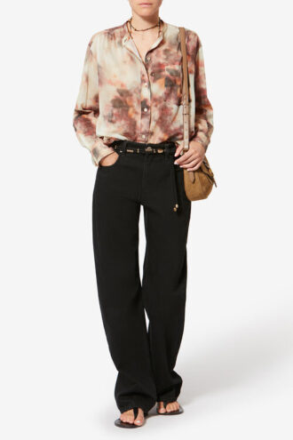 Mexika Bedruckte Baumwollvoile-Bluse