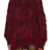 Mickaella Langer Mohairpullover mit Perlenverzierung